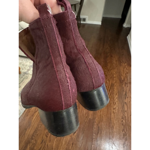 Jeffrey Campbell Ankle Boots Size 38.5 Burgundy - Picture 6 of 10